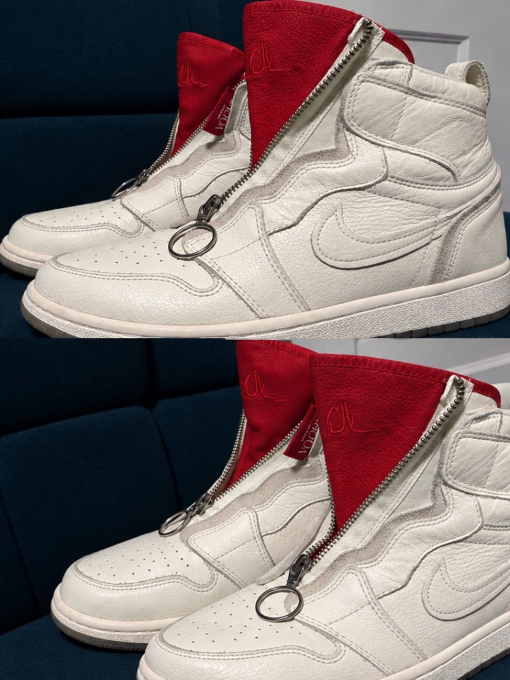 Vogue x Women's Air Jordan 1 Retro High Zip AWOK "Sail" sneakers 7.5